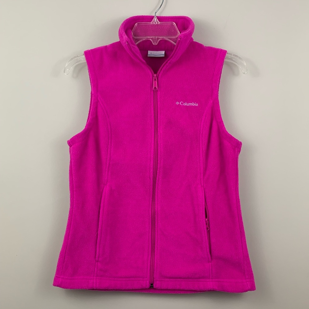 Columbia fleece vest- fuchsia pink